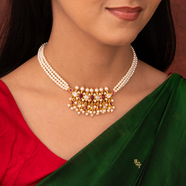 7 Pan Red White Tanmani (Medium size)