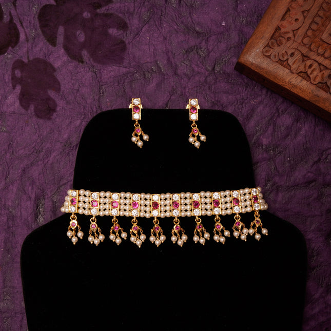 Royal Grid Choker (19 Petals)