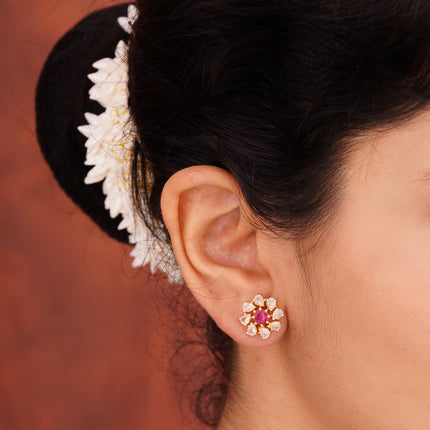 Pink Celeste Studs