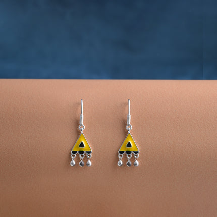 Aakriti Enamel ( 92.5 Silver Dangler Earrings)