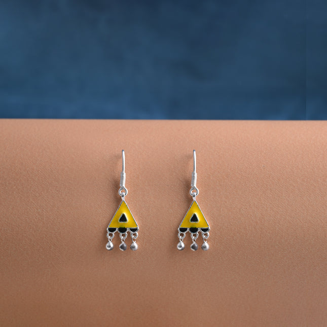 Aakriti Enamel ( 92.5 Silver Dangler Earrings)