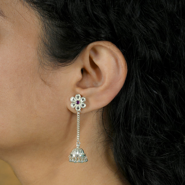 Parijaat Jummar (92.5 Silver Jummar Earrings)