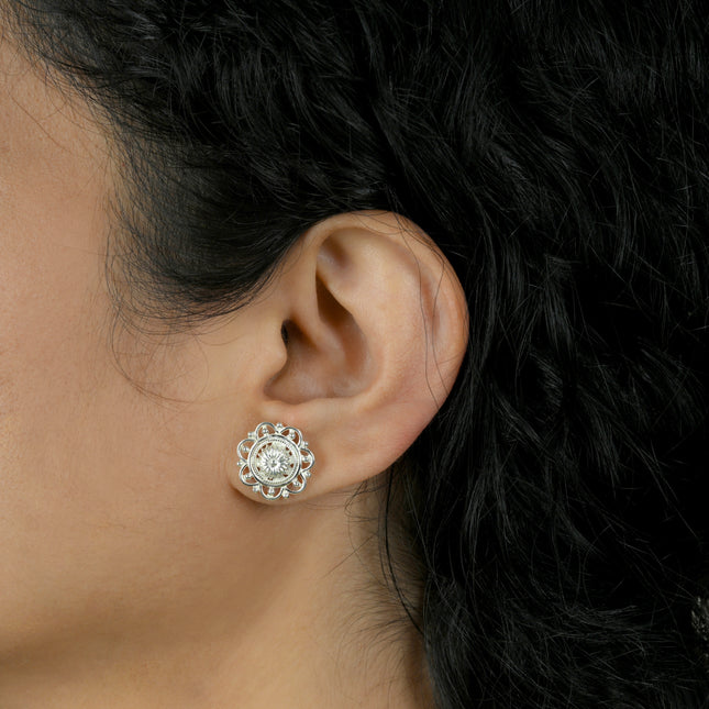 Mogra Kudi ( 92.5 Silver Stud Earrings)