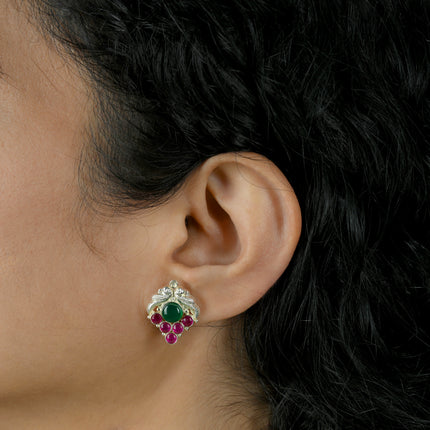 Mormani (92.5 Silver Stud Earrings)