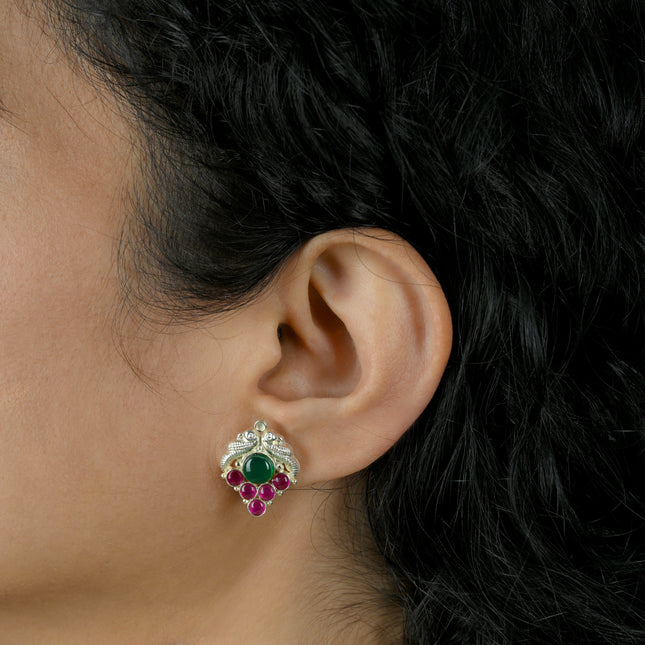Mormani (92.5 Silver Stud Earrings)