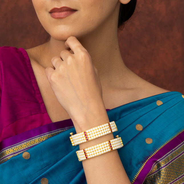 Four Line Moti Bangles