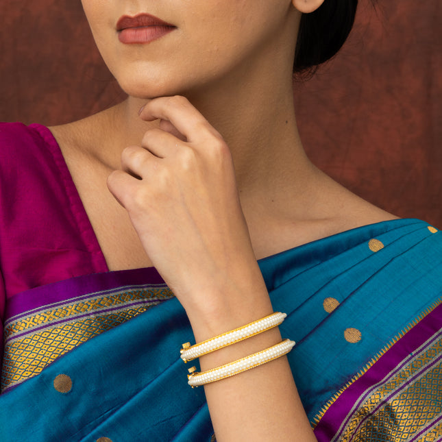 Three Line Moti Bangles