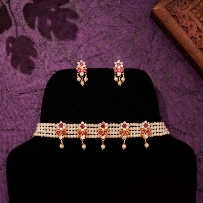 Flower Leaf Choker ( 5 Petals)