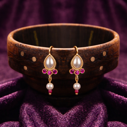 Raktika Pearl Teardrop Bugadi