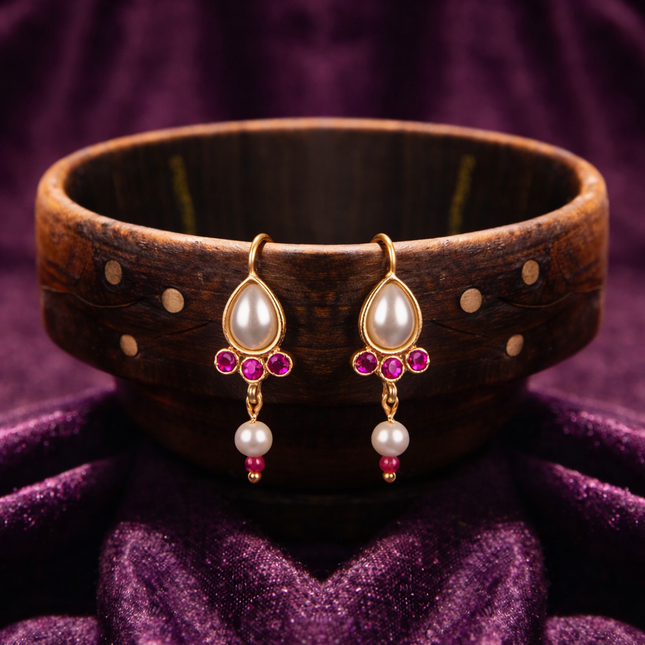 Raktika Pearl Teardrop Bugadi