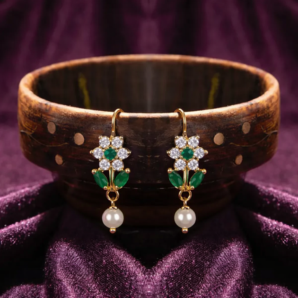 Emerald Bloom Gold-Plated Bugadi