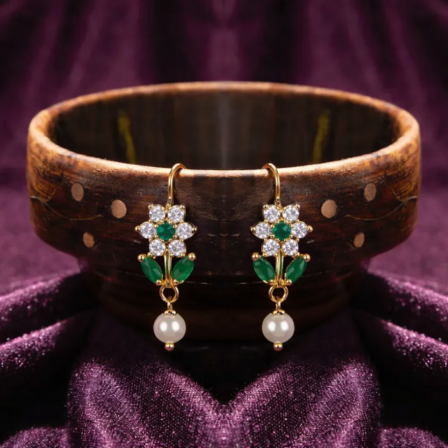 Emerald Bloom Gold-Plated Bugadi