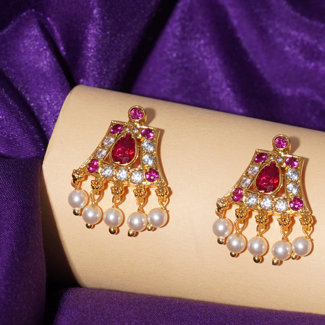 Lustrous Crown Studs Tops