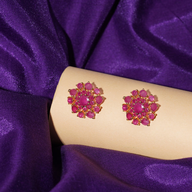 Elegant Ruby Ear Tops