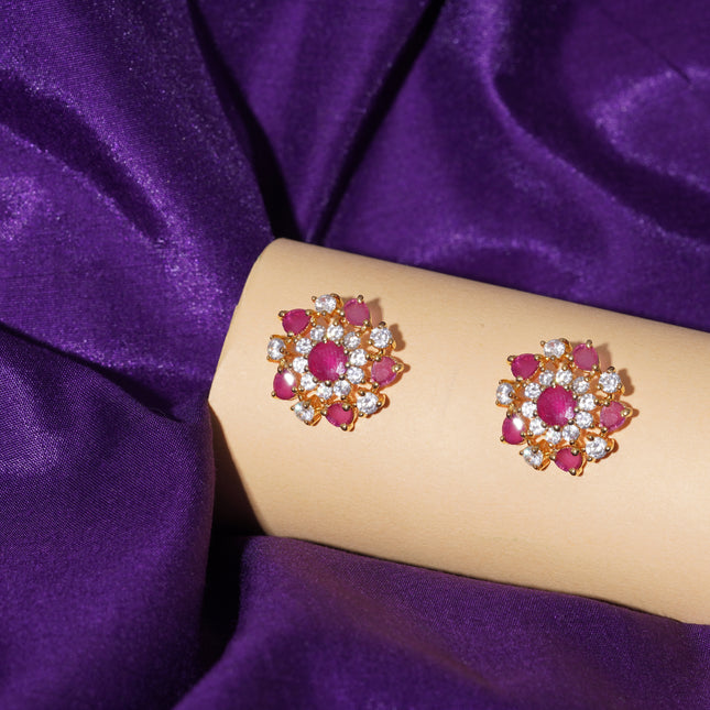 Handcrafted Ruby AD Ear Tops
