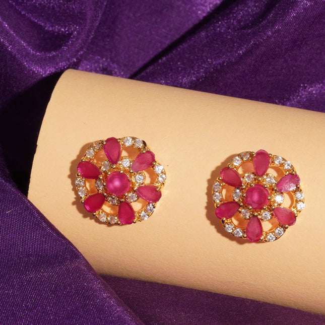 Handcrafted Ruby AD Ear Tops