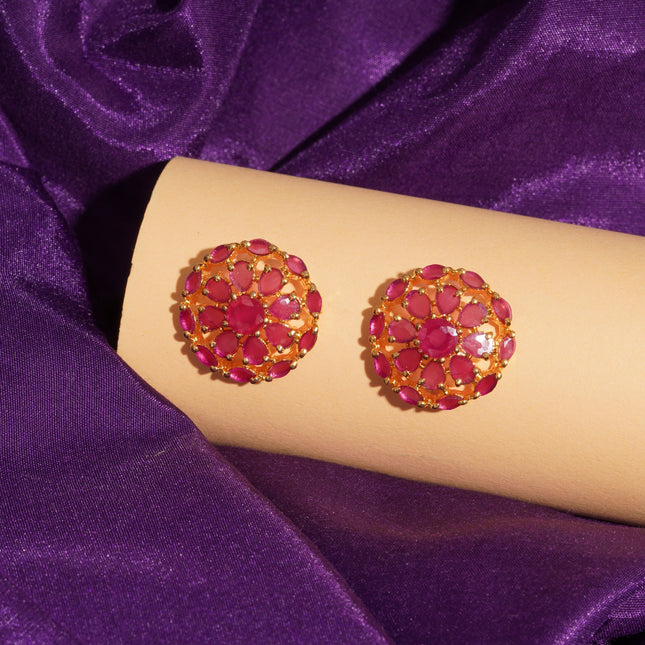 Elegant Ruby Ear Tops