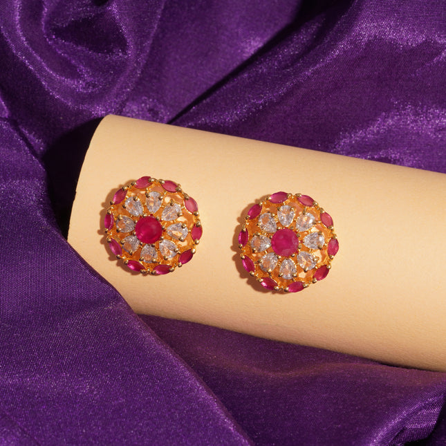 Handcrafted Ruby AD Ear Tops