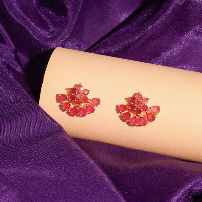 Elegant Ruby Ear Tops