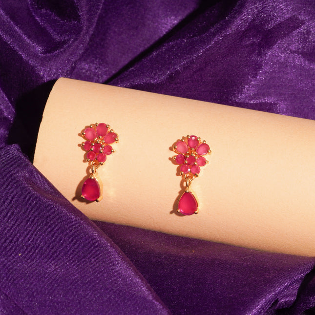 Elegant Ruby Ear Tops