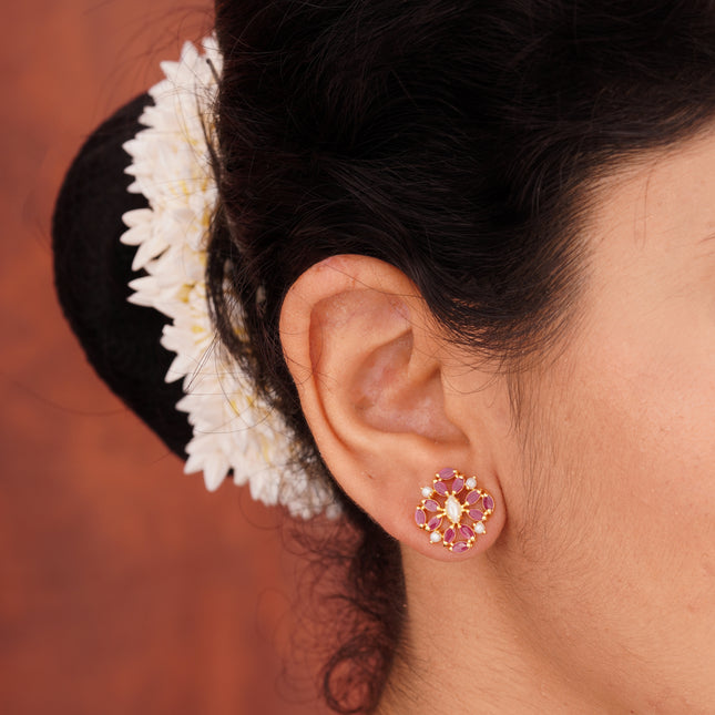 Elegant Ruby Ear Tops