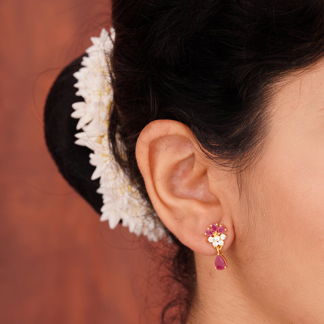 Handcrafted Ruby AD Ear Tops