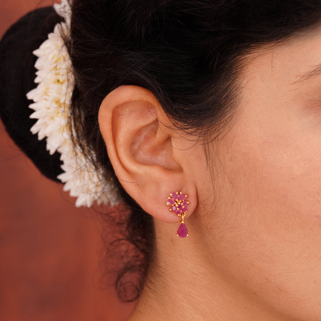 Elegant Ruby Ear Tops