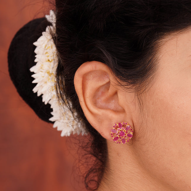 Elegant Ruby Ear Tops