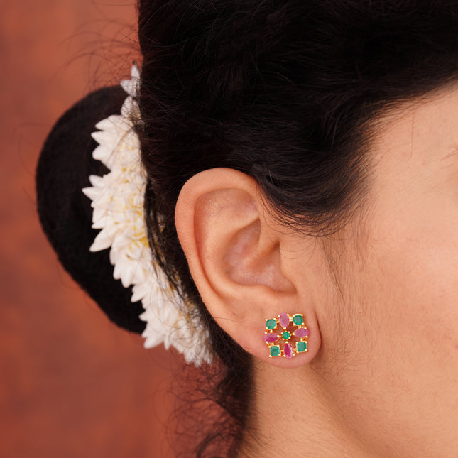 Elegant Ruby Ear Tops