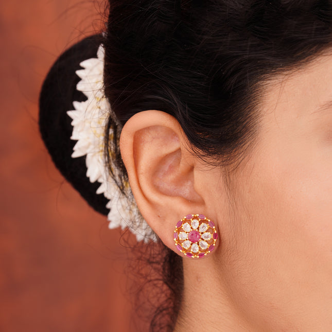 Handcrafted Ruby AD Ear Tops