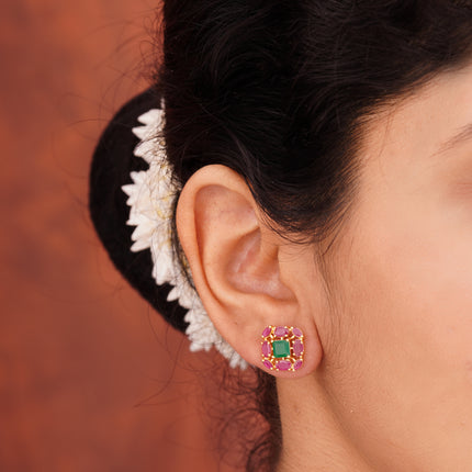 Coral Moti (Pawla Moti) Ear Tops