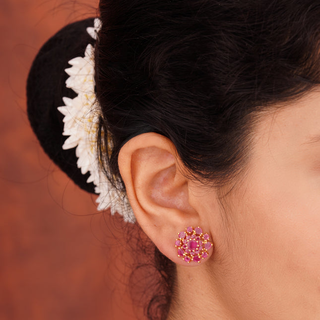 Elegant Ruby Ear Tops