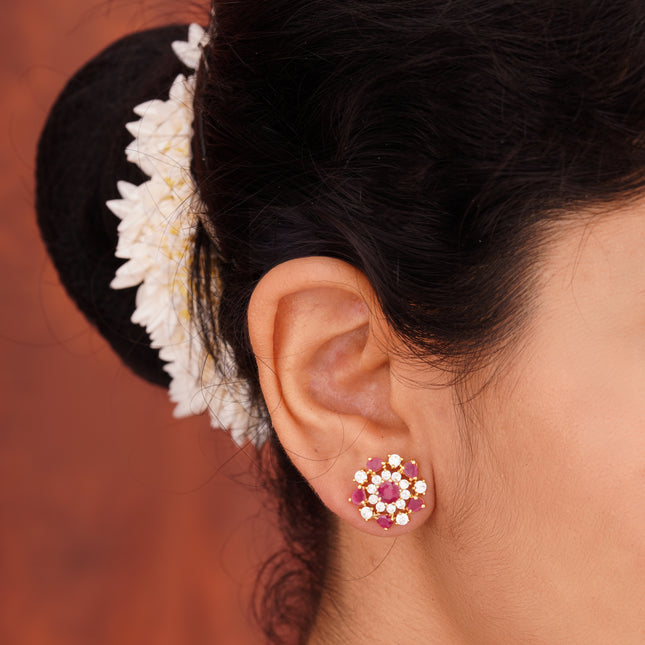 Handcrafted Ruby AD Ear Tops