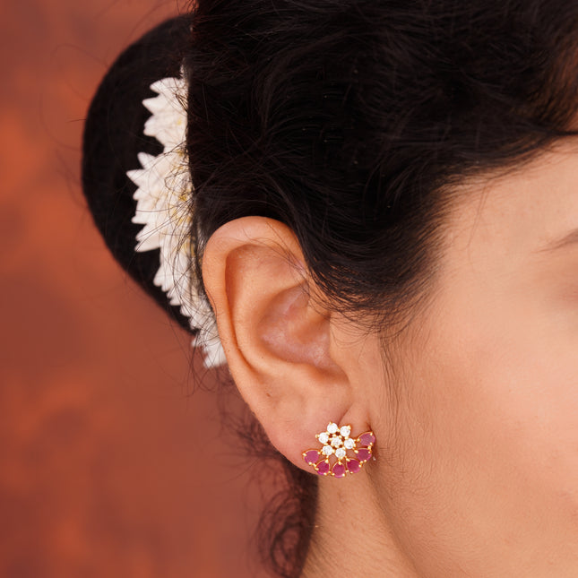 Handcrafted Ruby AD Ear Tops