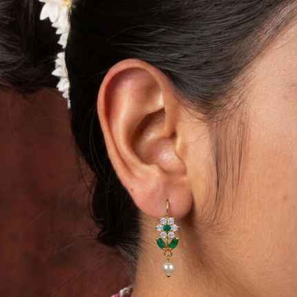 Emerald Bloom Gold-Plated Bugadi